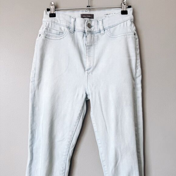 DL1961 High Rise Instasculpt Skinny Cloud Blue Size 27 - Picture 3 of 7